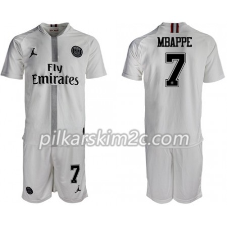 Koszulka Paris Saint-Germain Mbappé 7 Jordan Biały Dziecięca Trzeciej 2018-2019 - Koszulki Piłkarskie